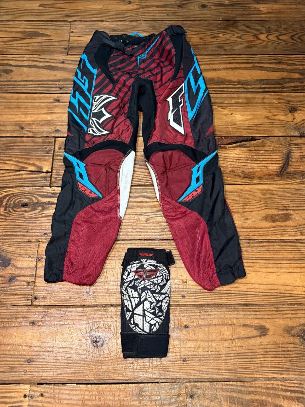 Fly Racing Kinetic Racing Pants Off-Road ATV Motocross Mens Size 32 w/ Elbow Pad